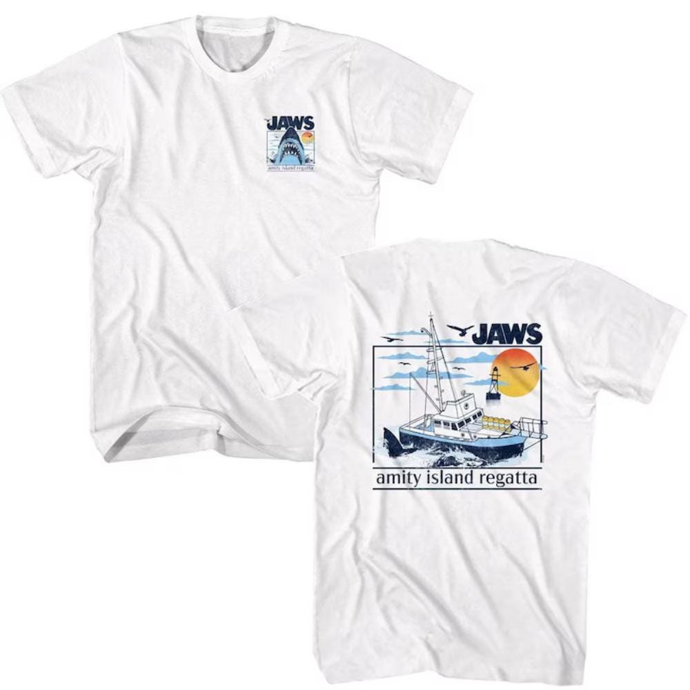Jaws Amity Island Regatta White Shirts XXL