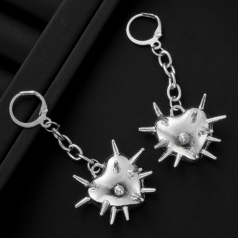 Vintage Gothic Geometric Heart Thorns Pendant Earrings for Women Men Party Prom Gifts  Jewelry Street Punk Accessories