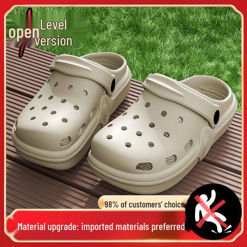 Lightweight perforated shoes for couples, anti slip summer sandals, durable for outdoor driving for both men and women.