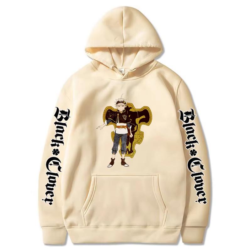 Harajuku Anime Black Clover Yuno Bedruckter Kapuzenpullover Herren Damen Hochwertige Kapuzenpullover Übergröße Sweatshirt Unisex Angesagte Streetwear