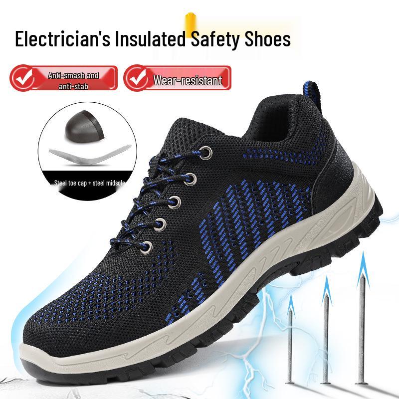 Spring Steel Toe Anti-static Puncture-resistant Work Shoes