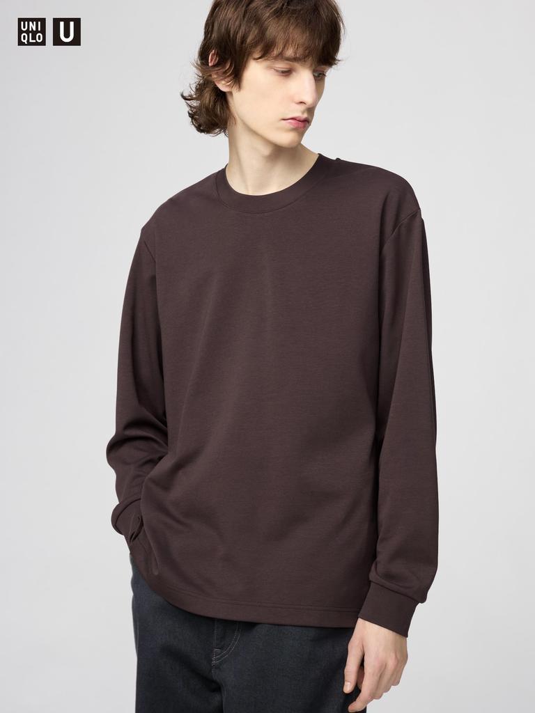 Uniqlo Airism Cotton Crewneck Tee  Long Sleeve 