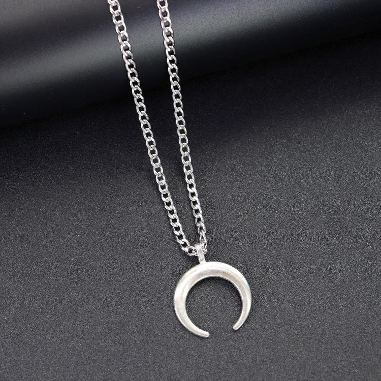 Retro Trendy Cool Titanium Steel Necklace Men's and Women's Hip-hop Personality Square Brand Cross Pendant Japanese and Korean Fashion Street