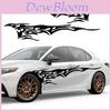 Creative Flame Car Side Stripe Decals Reflective Warning Sticker For Vehicle Decoration