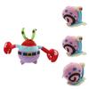 Schattige Korte Pluche Cartoon Octopus Krab Zeester Slak Spongebob Serie Speelgoed Set
