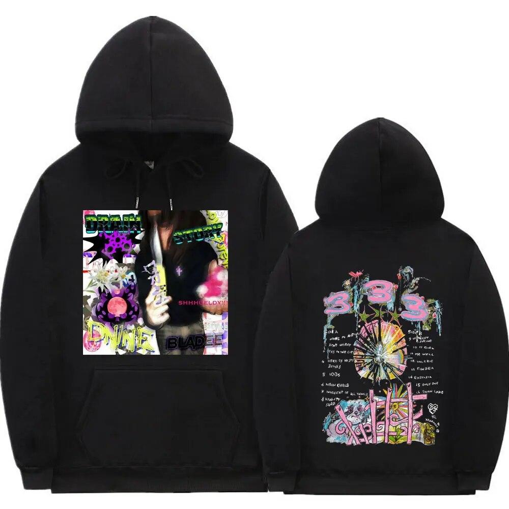 Bladee 333 Hip Hop Trend Skate Drain Gang Hoodie Tops Unisex Hipster Casual Sweatshirt Unisex Women Fashion Artistic Sense Hoodies