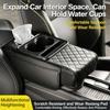 Ergonomic Support Leather Car Console Pad Height Adjustment Waterproof for Long Drive Comfort No Tool Required Setups