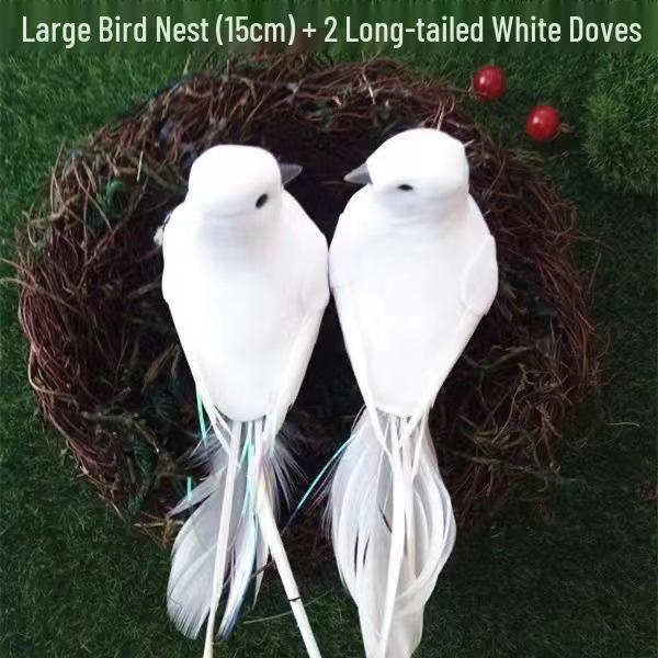 Creative Flickering Birdhouse Ornament for Garden or Balcony with Wall-Mountable Branch Decoration