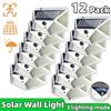 4 Pack Solar Lights Outdoor Wireless 100 LED Solar Motion Sensor Lights Waterproof Security Wall Lighting Outside for Backyard