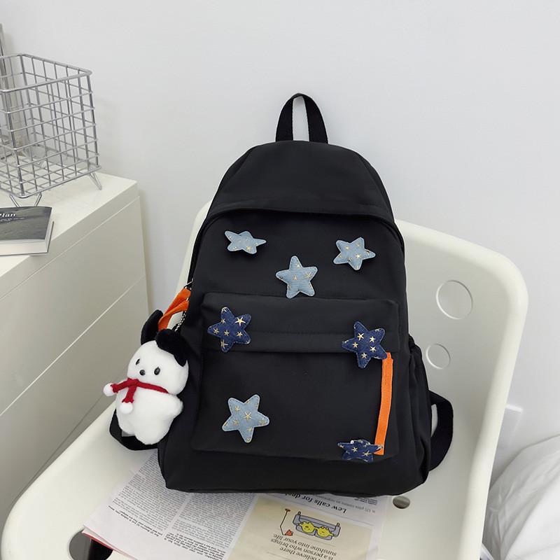 Cute Japanese Style Large Nylon Star Backpack For Girls College Students