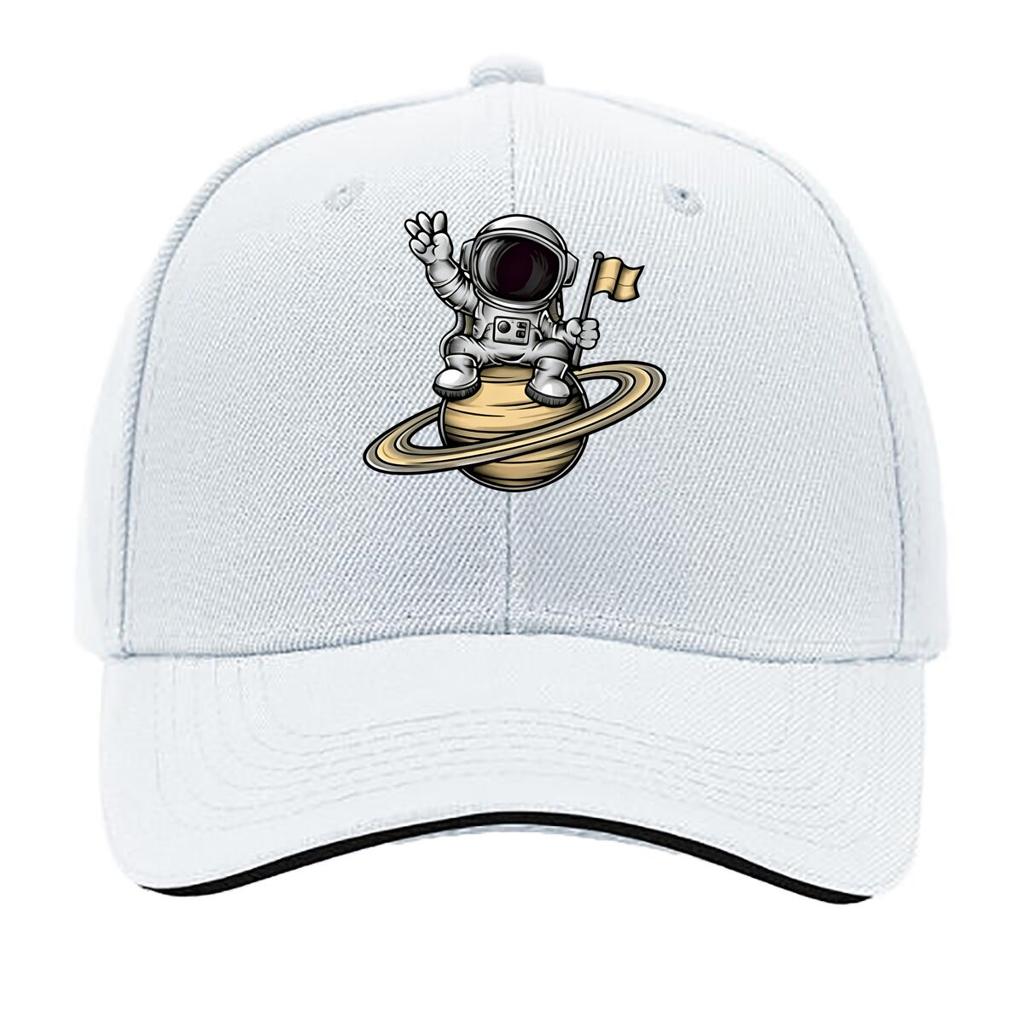 Unisexs Vintage Astronaut Print Adjustable Hat Casual Fashion Accessory Lightweight Hand Wash Only Sandwich Baseball Cap