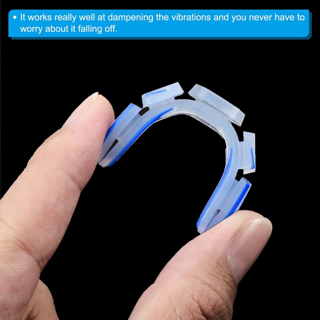 PATIKIL Tenisový tlumic vibrací 3ks Měkký silikonový tlumič nárazů rakety Tlumení strun Modrý