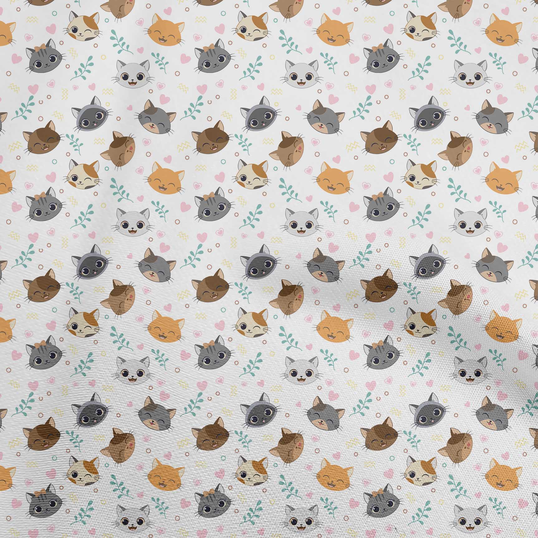 

oneOone Cotton Flex Gray Fabric Floral & Puppies Sewing Material Print Fabric By The Yard 40 Inch 42 Inch Wide - Viscose Chiffon білий