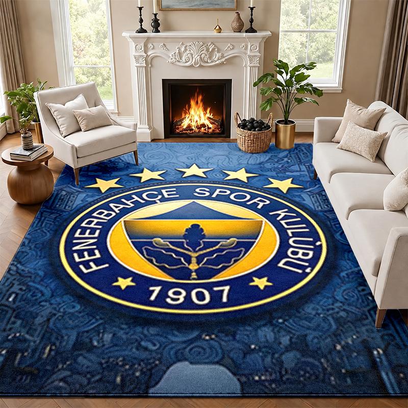 Fenerbahce Carpet Door Mat for Living Room or Bedroom Protective Mat Under Chair Office Decoration Christmas Gift Birthday Present