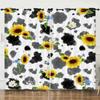 Curtain Rugby Sunflower 3D Digital Printing Blackout Curtain Punching