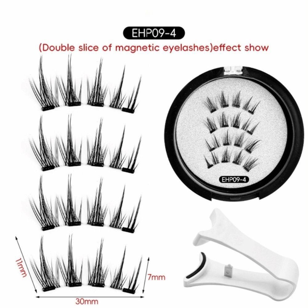 Zero Glue False Lashes 3D Beauty Eyelashes Supplies Reusable Magnetic Eyelashes Daily Use