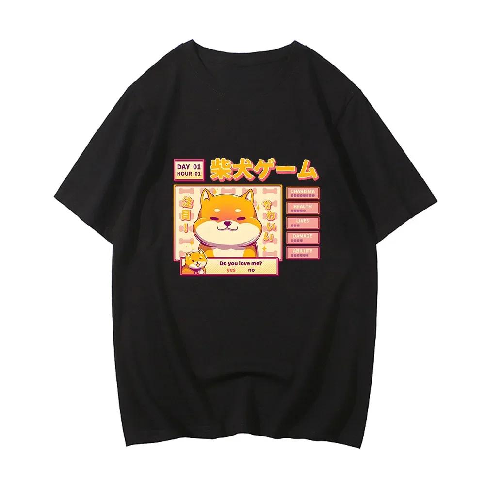 

Shiba Inu Dog T-shirt Summer Fashion Cotton Tee-shirt for Boys Short Sleeve Printing Tshirt Ropa Hombre Casual Tees Cartoon Tops 4XL