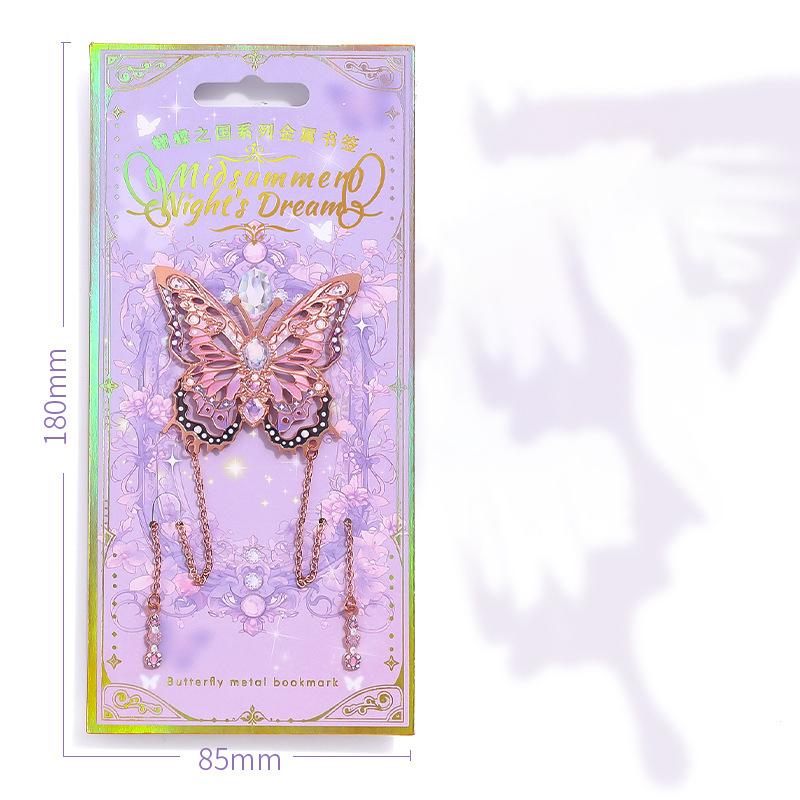 Butterfly Book Mark Functional Metal Marcapaginas Butterfly Metal Bookmark Aesthetic Metal Book Accessories For Art Enthusiasts фиолетовый
