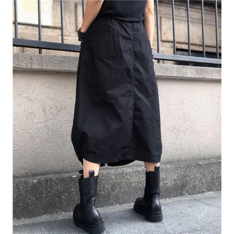 YYFS Women's Solid Color Print Casual Summer Spring Skirts