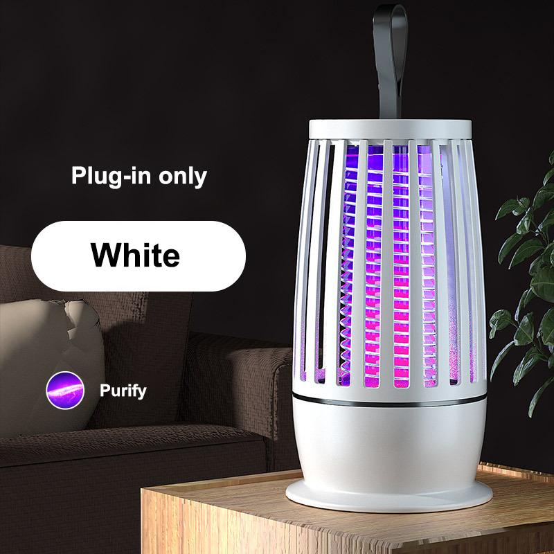 

1 Set Portable Electronic Pest Repellent Anti Mosquito Uv Light Usb-Powered Mute Mosquito Killer Lamp For Indoor Outdoor Camping White plug in