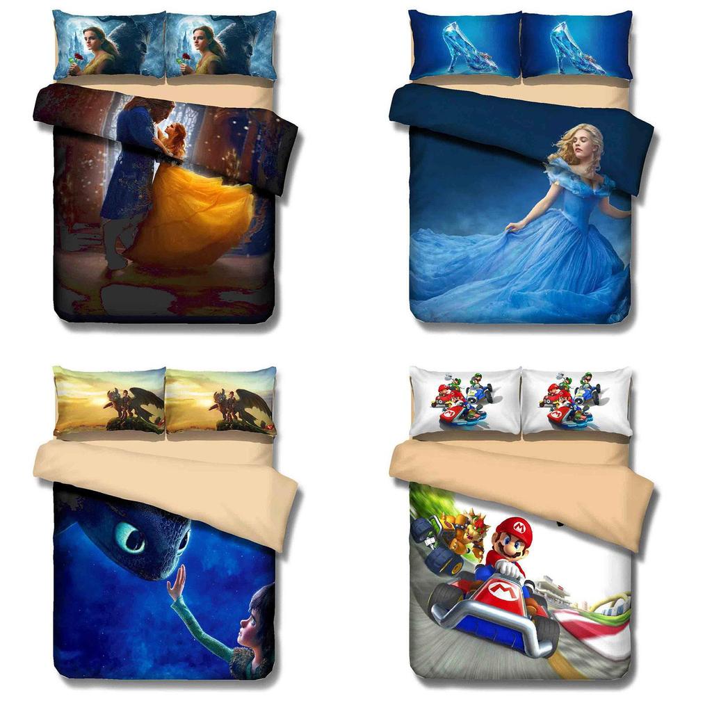 Stylish 3d Bed Sheet Set High Definition Digital Print Modern Minimalist Design