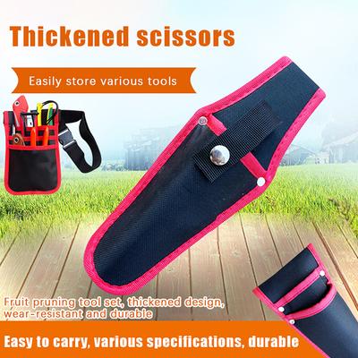 1Pc Gardening Scissors Bag Canvas Pruner Sheath Protective Cover Pruning Scissor Case Sheath Portable Holster Pruner Tool Bag