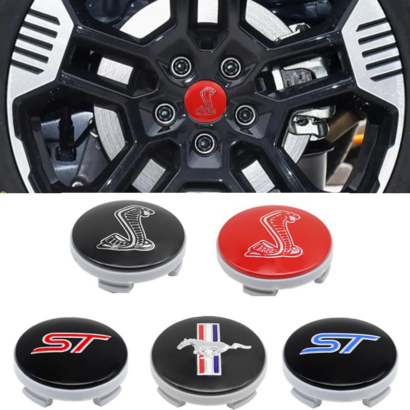 4pc 3D 54mm Car Emblem Wheel Hub Center Cap Badge Covers Auto Accessory For Ford Fiesta Mondeo Fusion Escape Edge Ecosport Focus