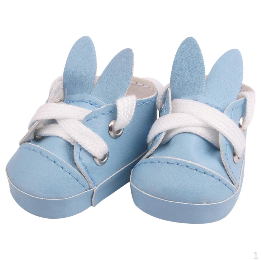 

1 Pair Shoes for 14.5inch Doll Changing Kits небесно-голубой