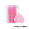 200-Piece Heart-Shaped Nail Polish Remover Pads & Eyelash Glue Cleaning Cotton Pads Set