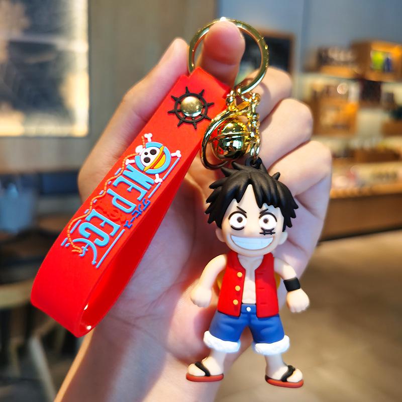 Cartoon Knit Luffy & Zoro Keychain Pendant