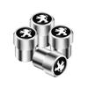 4PCS Aluminum Alloy Car Tire Valve Stem Caps For Peugeot 206 207 307 308 408 508 2008 3008 5008 Wheel Dustproof Decor Covers