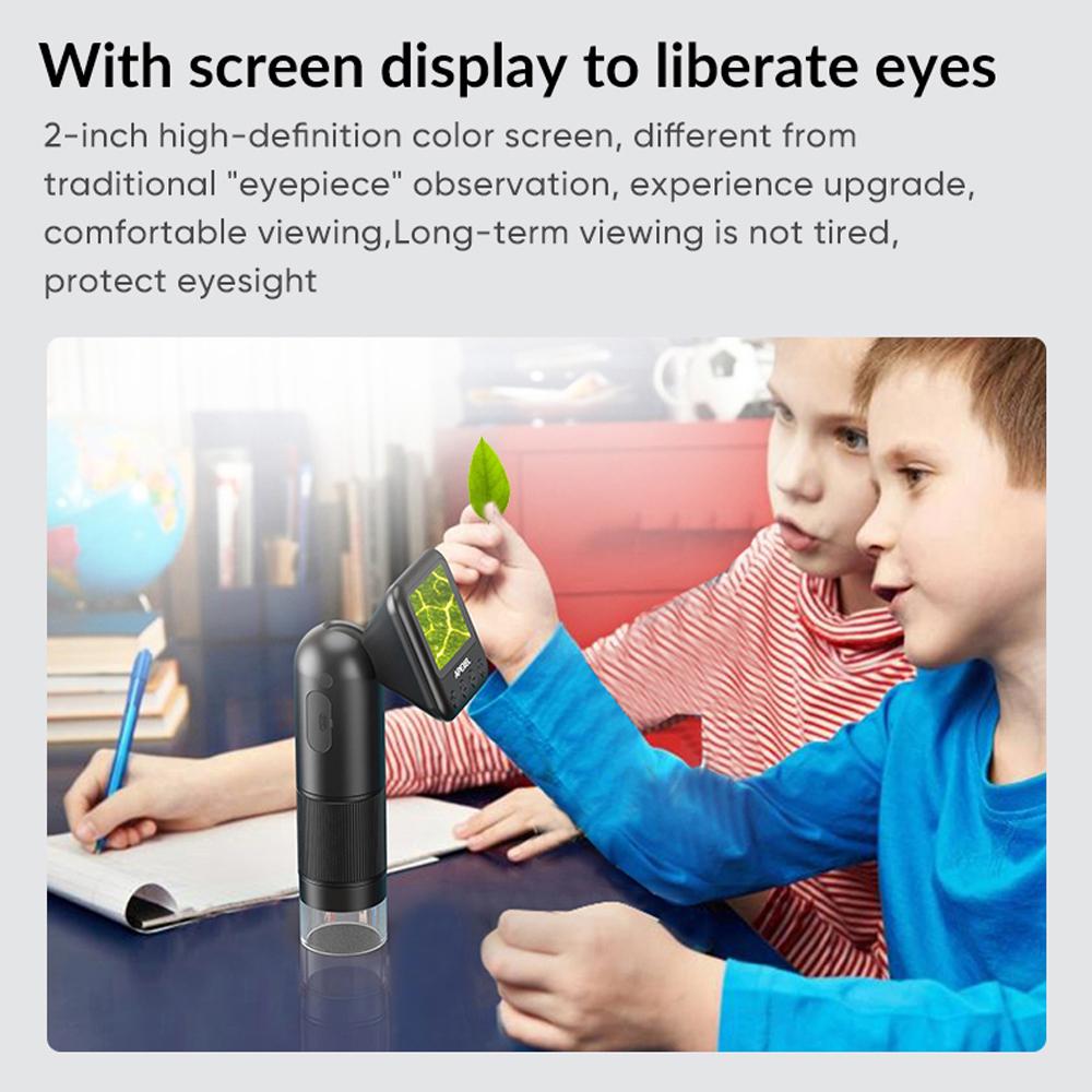 2 Megapixel Portable Handheld Digital Microscope 12-24X Magnification Indoor Outdoor Microscope