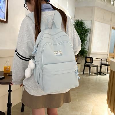 Schultasche Schüler Schultasche Weiblich ins College-Stil Mittelschüler Einfacher Rucksack Niedlich Vielseitig Große Kapazität Mädchen Rucksack