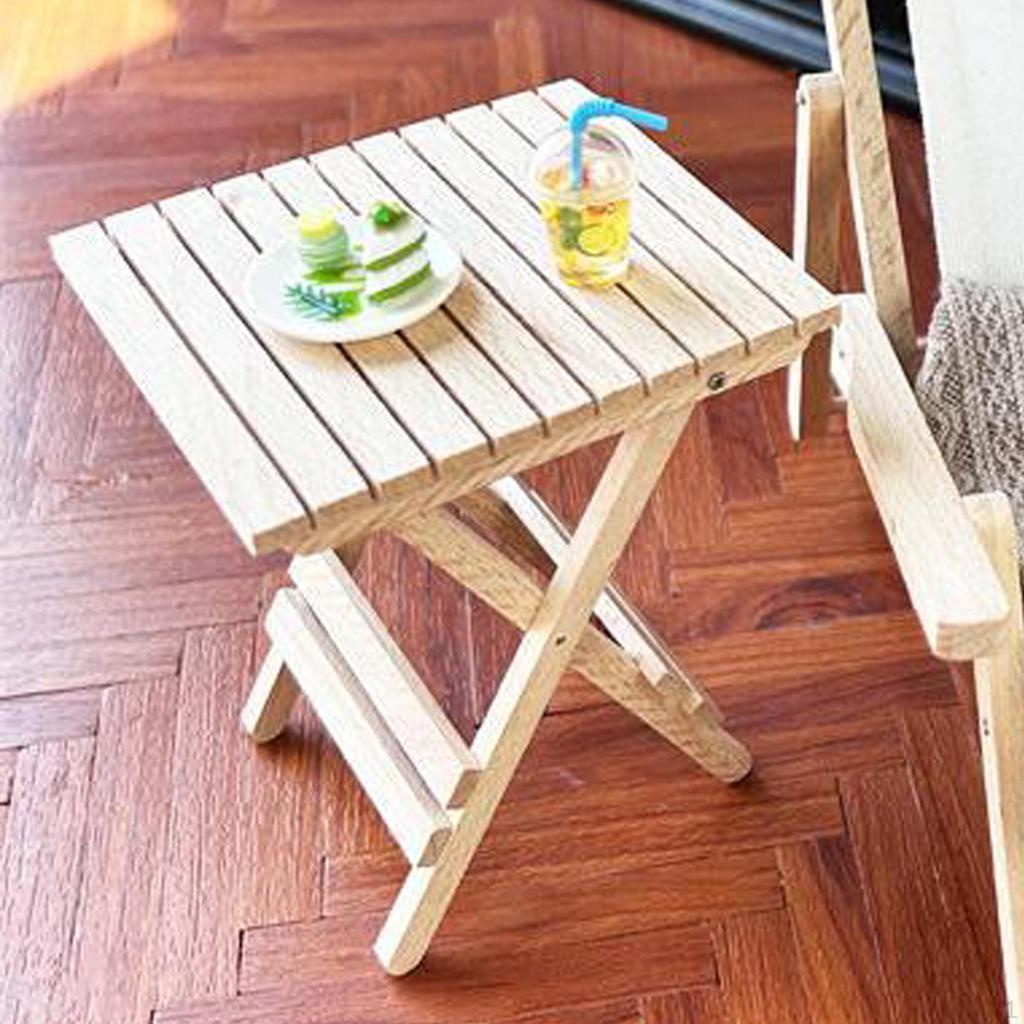 1:6 Folding Dollhouse Table, Doll Decoration Accessories ,Photo Prop Miniature Table for Gift