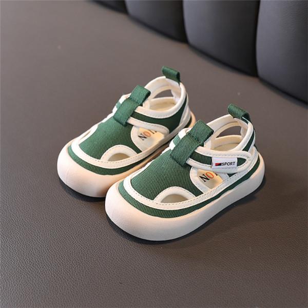 

New Summer Children Canvas Shoes Breathable Closed Toe Kids Sandals Non-slip Fashion Toddler Girls Boys Sandals EU 15-28 25