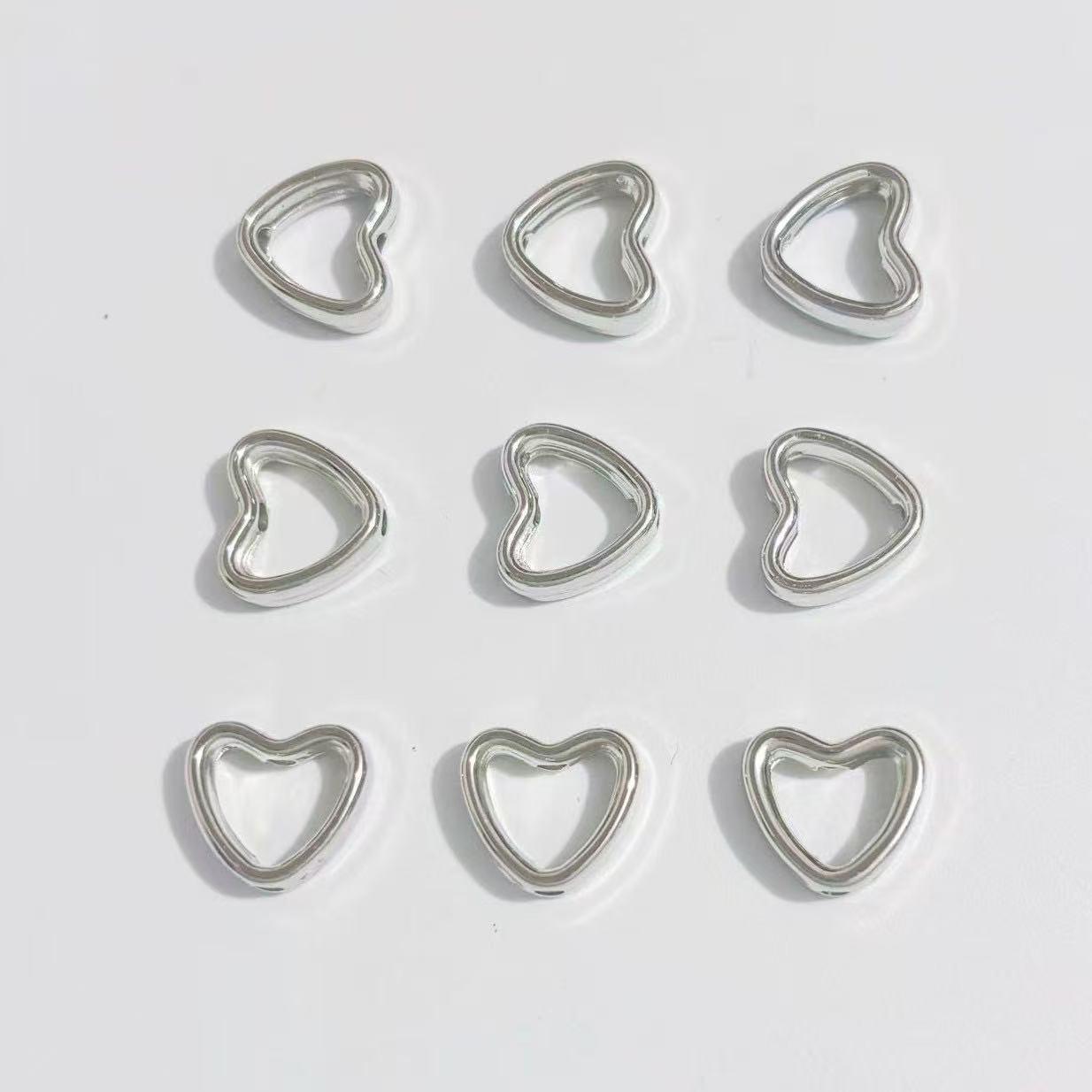 

Heart-Shaped Double-Hole CCB Spacer Beads & Hollow Pendant for DIY Jewelry One pack: 500 pieces