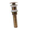 Pop Up Sink Drain Vintage Sink Vessel Drain Stopper Plant Pattern Brass Quick Drainage Sink Parts
