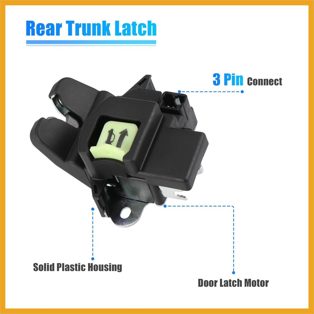 Trunk Latch Lock Actuator 81230-A7030 for Kia Forte Koup 2014-2022 1.6 1.8 2.0 Engine w/Keyless Entry Tailgate Door Latch Lock Actuator Motor Rear