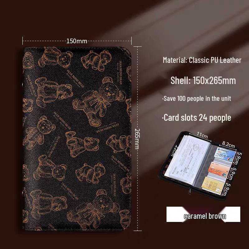 Large Capacity Savings Book & Receipt Holder with Combination Lock Zipper