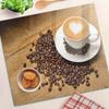 Decorative Glass Kitchen Cutting Board Coffee Beans Latte 60X52 Cm
