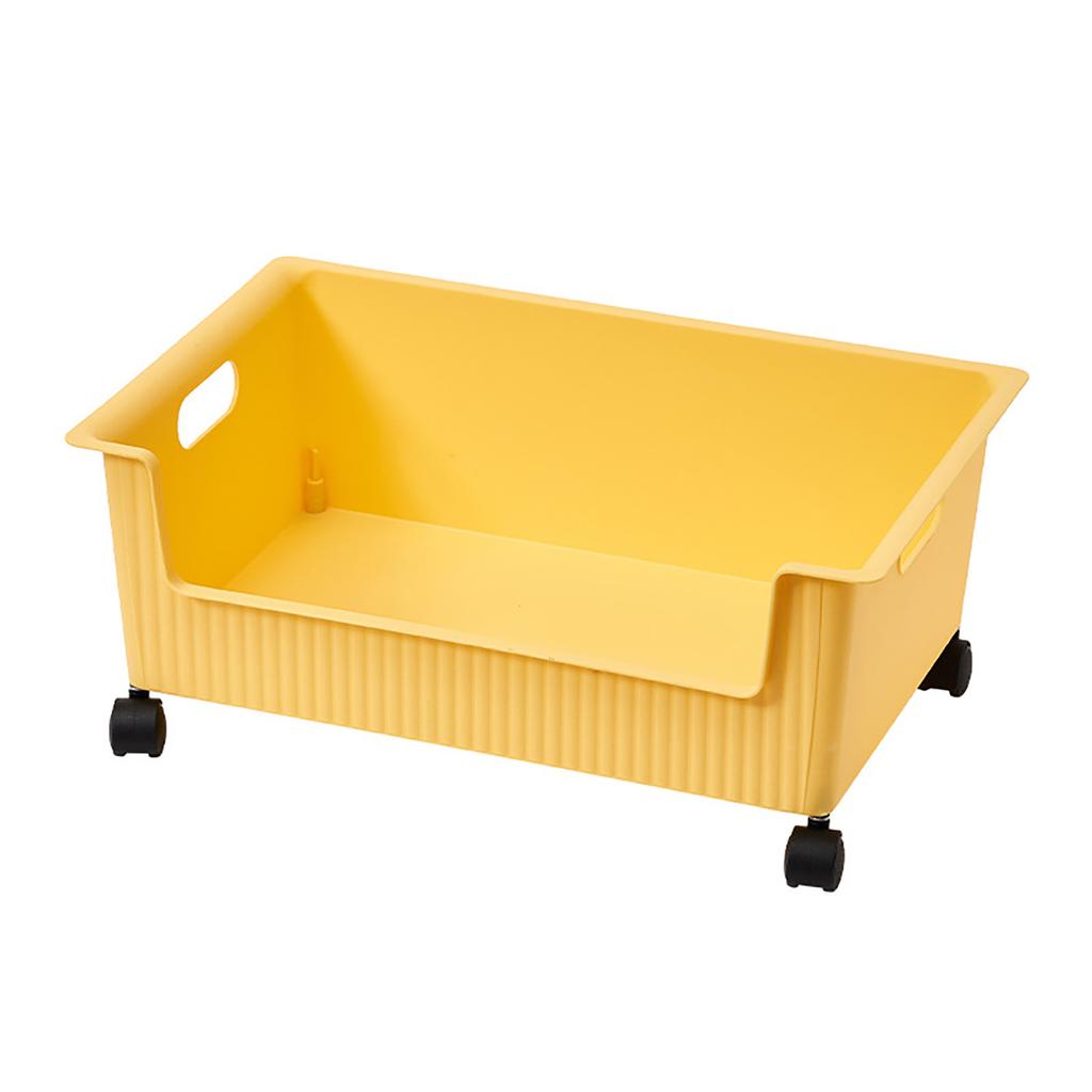 Plastic Book Storage Box Pulley Design Easy To Move Large Capacity Classroom Organizing Bins for