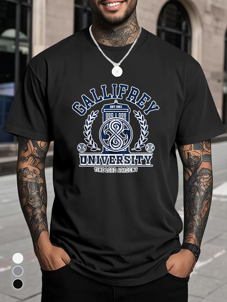 Gelfrey University Sons of Time College TShirt 100 Cotton ONeck Short Sleeve Summer Casual Mens Tshirt Streetwear