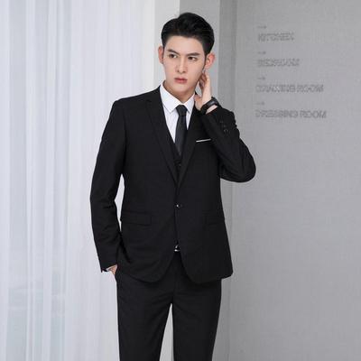 2025 Spring/Summer Men's Three-Piece Suit Set for College Students and Groomsmen