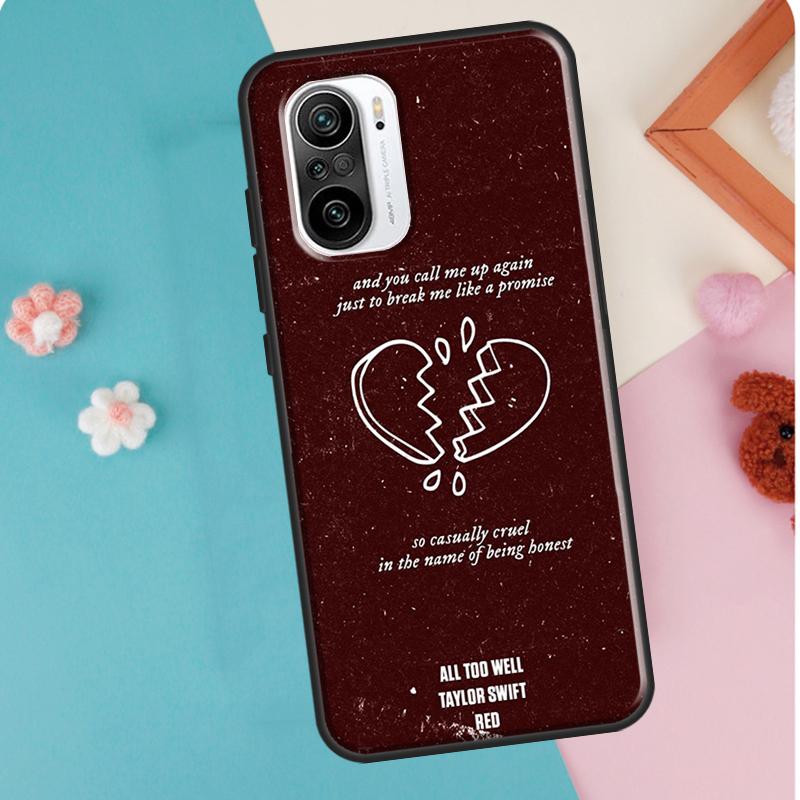Текст песни All Too Well Чехол для POCO M3 M4 F1 F2 F3 X4 GT X3 Pro Для Xiaomi 11T 10T 12 Pro 12X Mi 11 Lite Mi 9T (9T Pro)