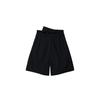 Y-3 FW22 Solid Color Irregular Casual Drawstring A-Line Shorts Men Shorts Black H63040