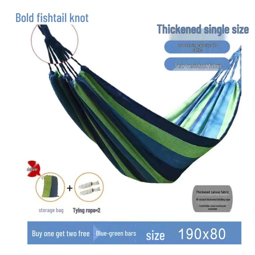 Anti-Rollover Double Hammock for Outdoor Camping and Bedroom Use