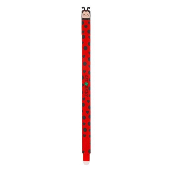 Gél Pero s gumou na mazanie, opakovane použiteľná guma, roztomilý dizajn lienky, hladké písanie, čisté mazanie, pero do školy a kancelárie A