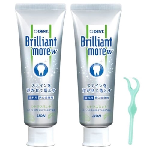 [Set of 2] Brilliant More Double Citrus Mint 90g X 2 Bottles + Ultra Floss S 1 Bottle