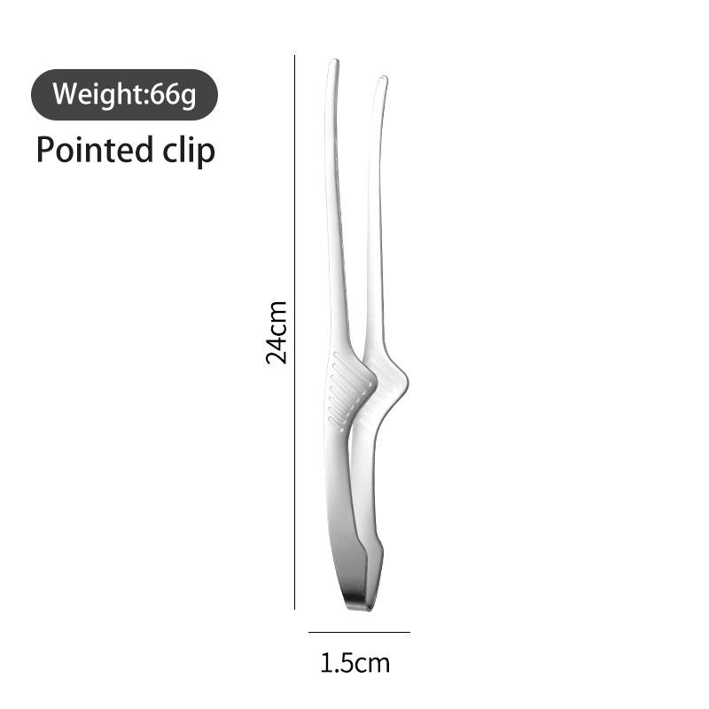 430 Stainless Steel Food Tongs Korean Barbecue Bbq Steak Clip Multi-purpose Food Clips Kitchen Gadgets Barbecue Accessories