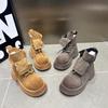 Suede Women's Boots 2025 Autumn/Winter New Style British Style Thick-soled Height-increasing Ankle Boots Retro Women's Shoes